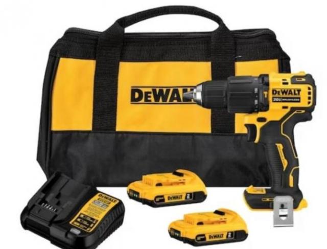 Dewalt | Kit Parafusadeira/Furadeira ATOMIC 1/2'' (13 mm) Com Impacto 20V MAX* Ion de Litio BRUSHLESS, Carregador, 2 Baterias de 2.0Ah e Bolsa para Transporte (127V)