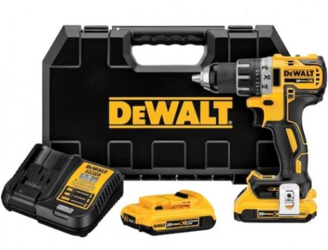 Dewalt | Kit Parafusadeira/Furadeira 1/2'' (13 mm) 20V MAX* XR BRUSHLESS, Carregador, 2 Baterias de 2.0Ah 20V MAX* e Maleta (220V) 
