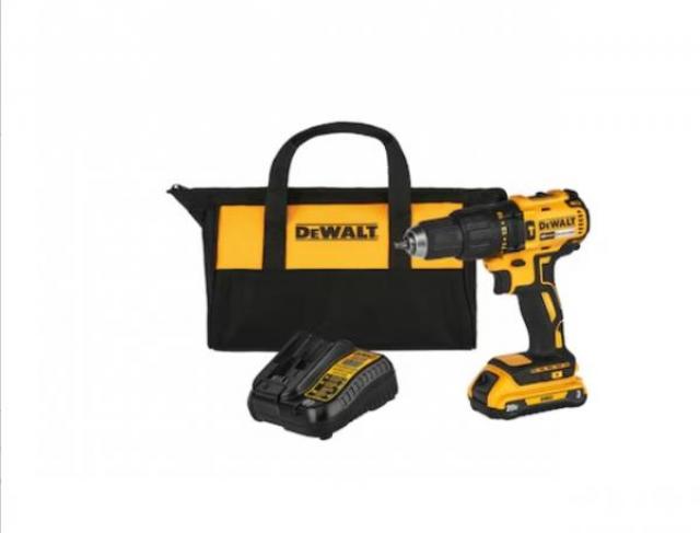 Dewalt | Kit Parafusadeira/Furadeira 1/2'' (13 mm) Com Impacto 20V MAX* Ion de Litio BRUSHLESS, Carregador Bivolt, 1 Bateria de 3.0Ah e Bolsa para Transporte