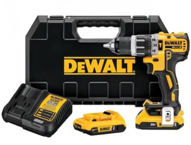 Dewalt | Kit Parafusadeira/Furadeira 1/2'' (13 mm) Com Impacto 20V MAX* Ion de Litio XR BRUSHLESS, Carregador Bivolt, 2 Baterias de 2.0Ah e Maleta (220V)